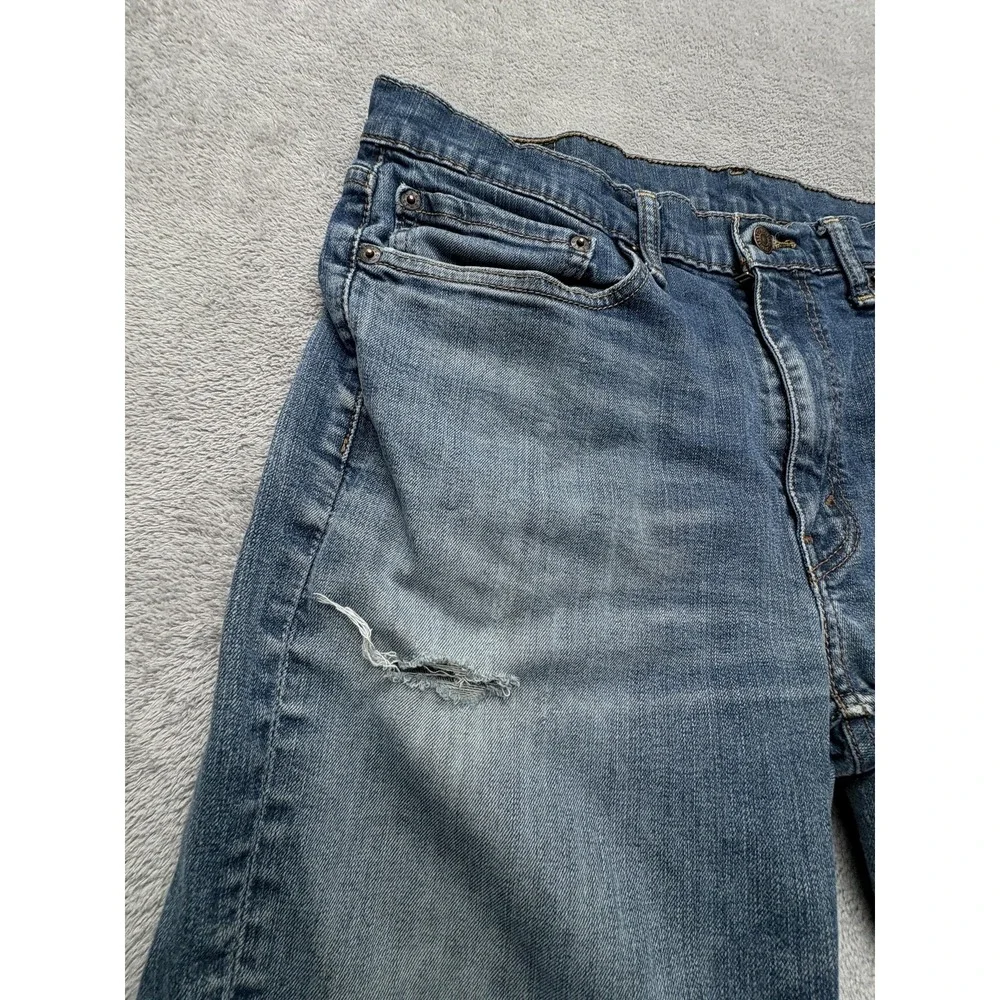 Levis 560 Jeans Mens Measured 35x31 Blue Relaxed Fit‎ Distressed Straight Leg